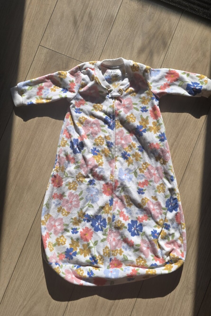 Carter's Fleece Long Sleeve Floral Sleep Sack 6-9 Months